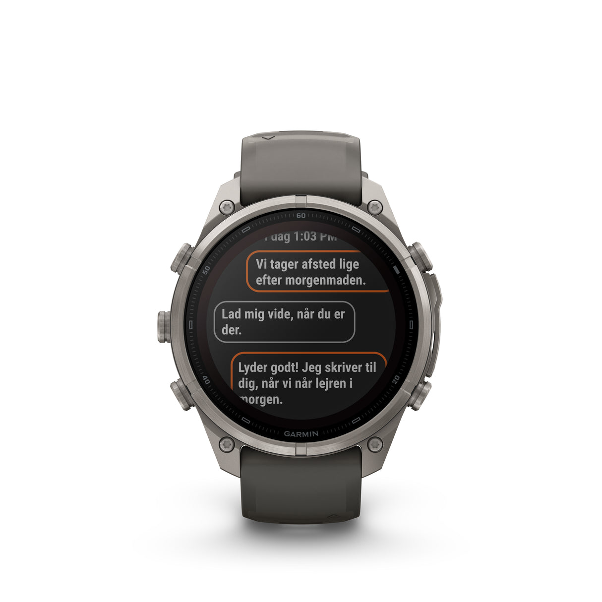 Garmin - Fenix 9 Pro inReach Solar 47 mm // Titanium Pebble Grey fra Garmin - billede nr. 4 hos GrejFreak.dk