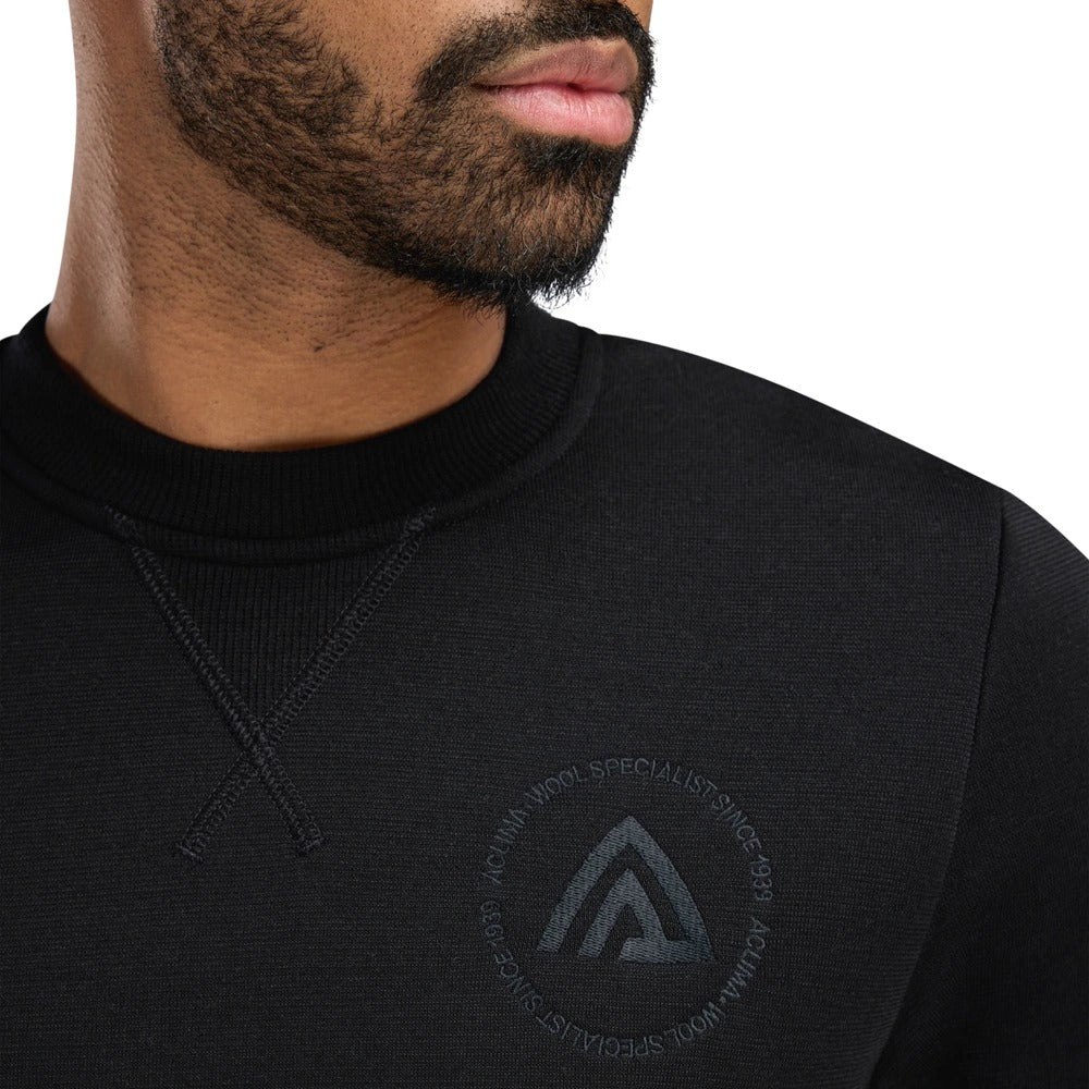 Aclima - FleeceWool Herre Crewneck // Jet Black fra Aclima - billede nr. 3 hos GrejFreak.dk