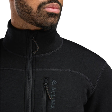 Aclima - FleeceWool Herre Jakke // Jet Black fra Aclima - billede nr. 3 hos GrejFreak.dk