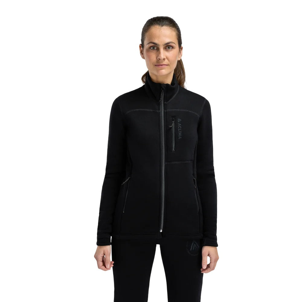 Aclima - FleeceWool Dame Jakke // Jet Black fra Aclima - billede nr. 1 hos GrejFreak.dk