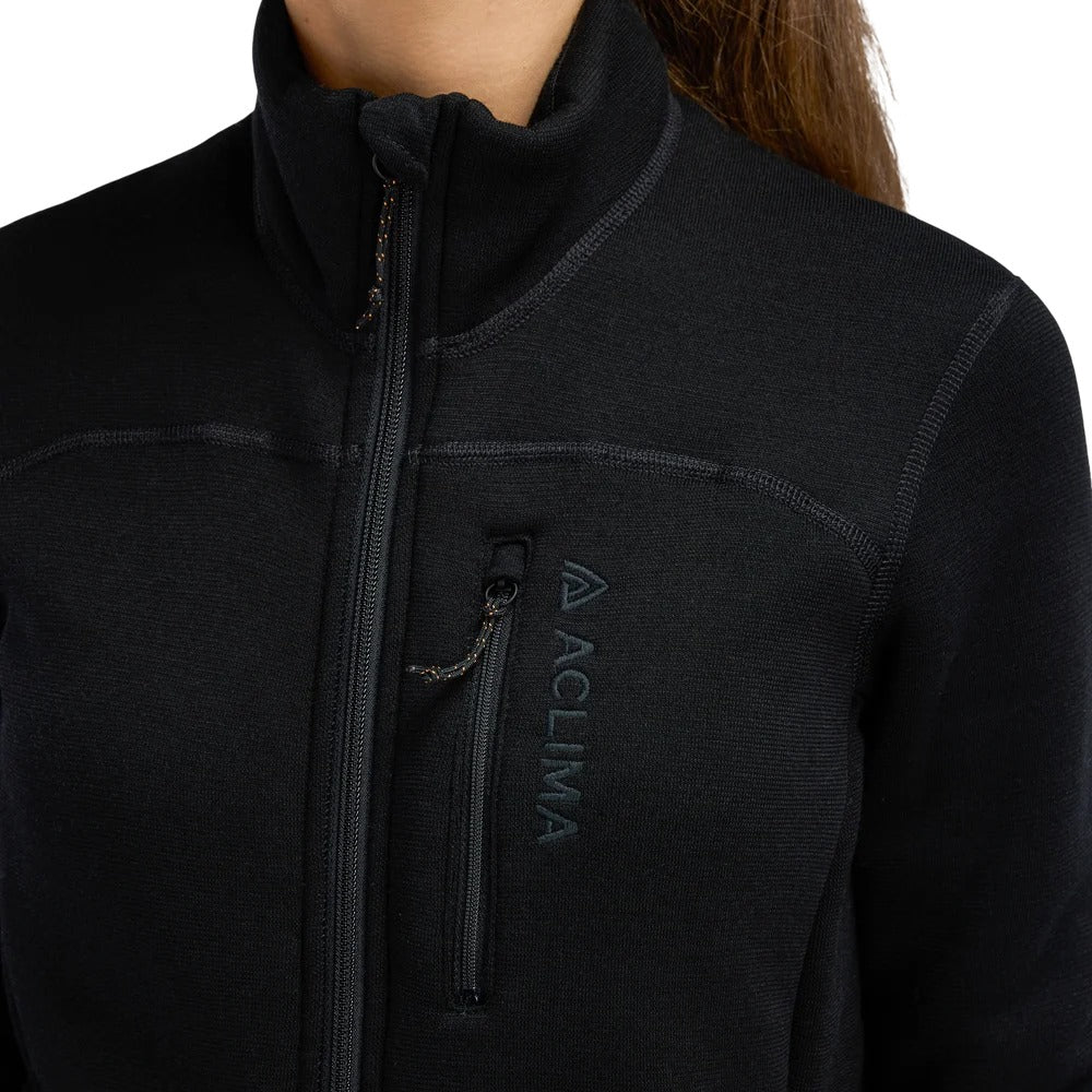 Aclima - FleeceWool Dame Jakke // Jet Black fra Aclima - billede nr. 4 hos GrejFreak.dk