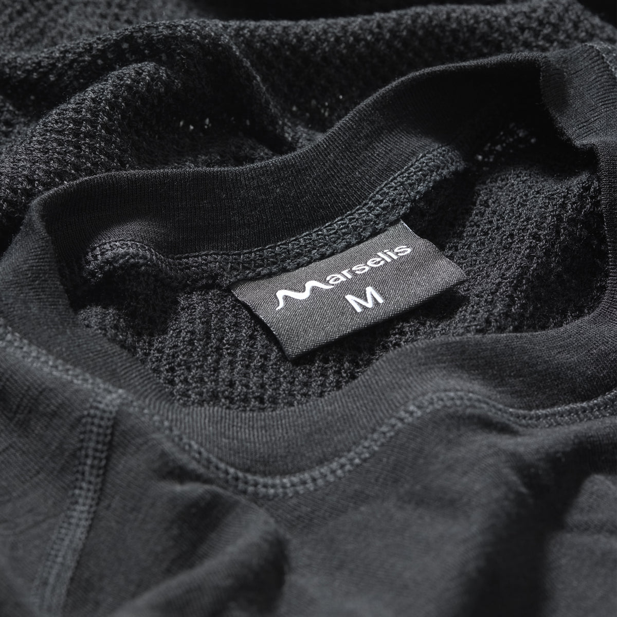 Marselis - Baselayer Merino Wool Mesh Undertrøje // Sort fra Marselis - billede nr. 3 hos GrejFreak.dk