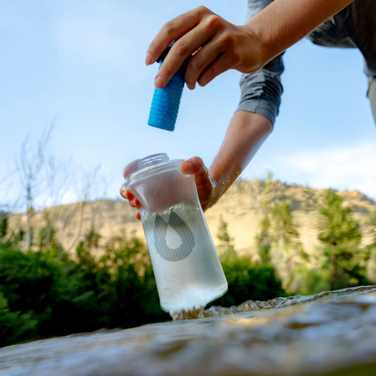 Hydrapak - Packflask+ Vandrensningsflaske 750ml