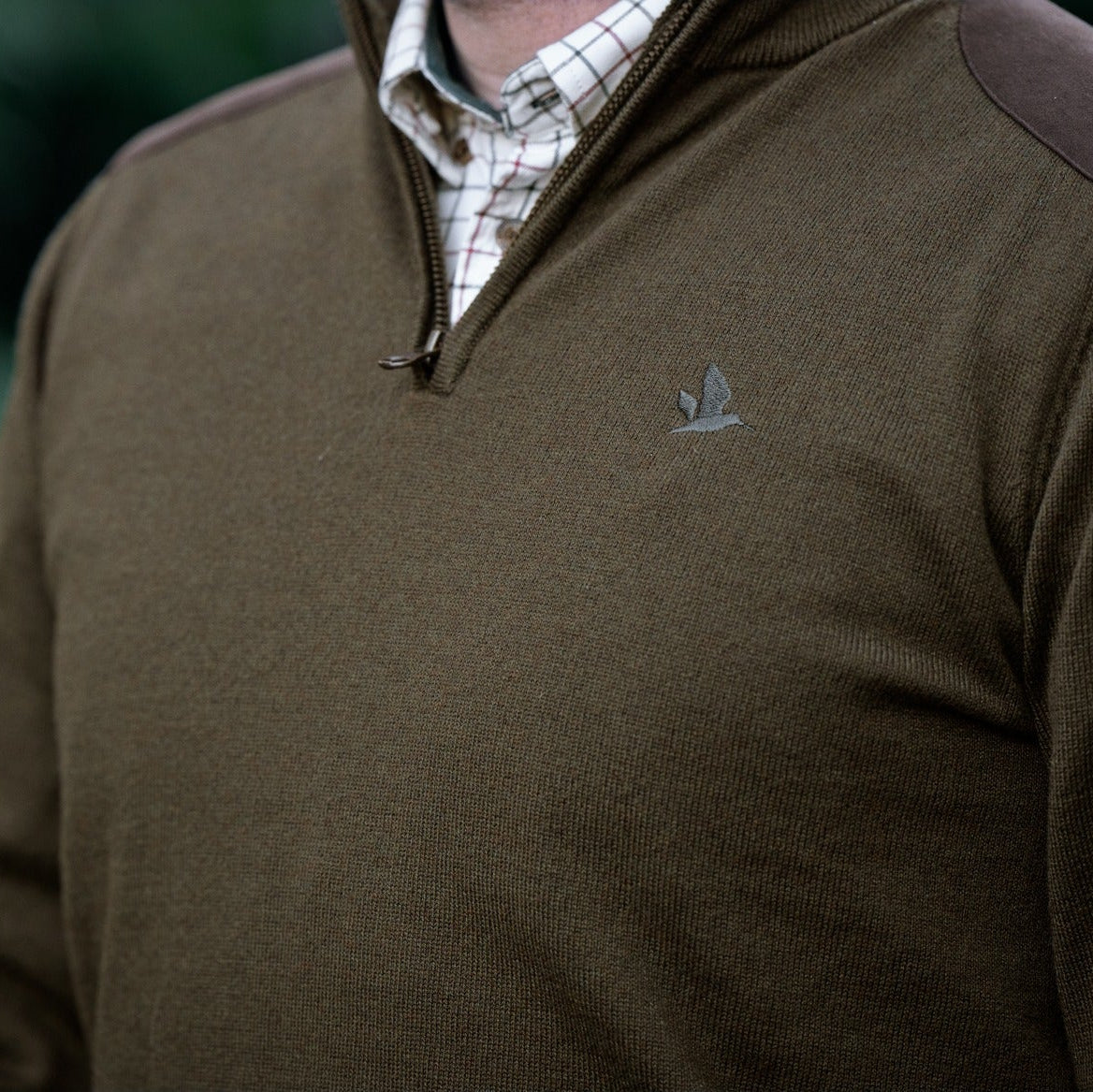 Seeland - Pine Half Zip Sweater // Light Pine