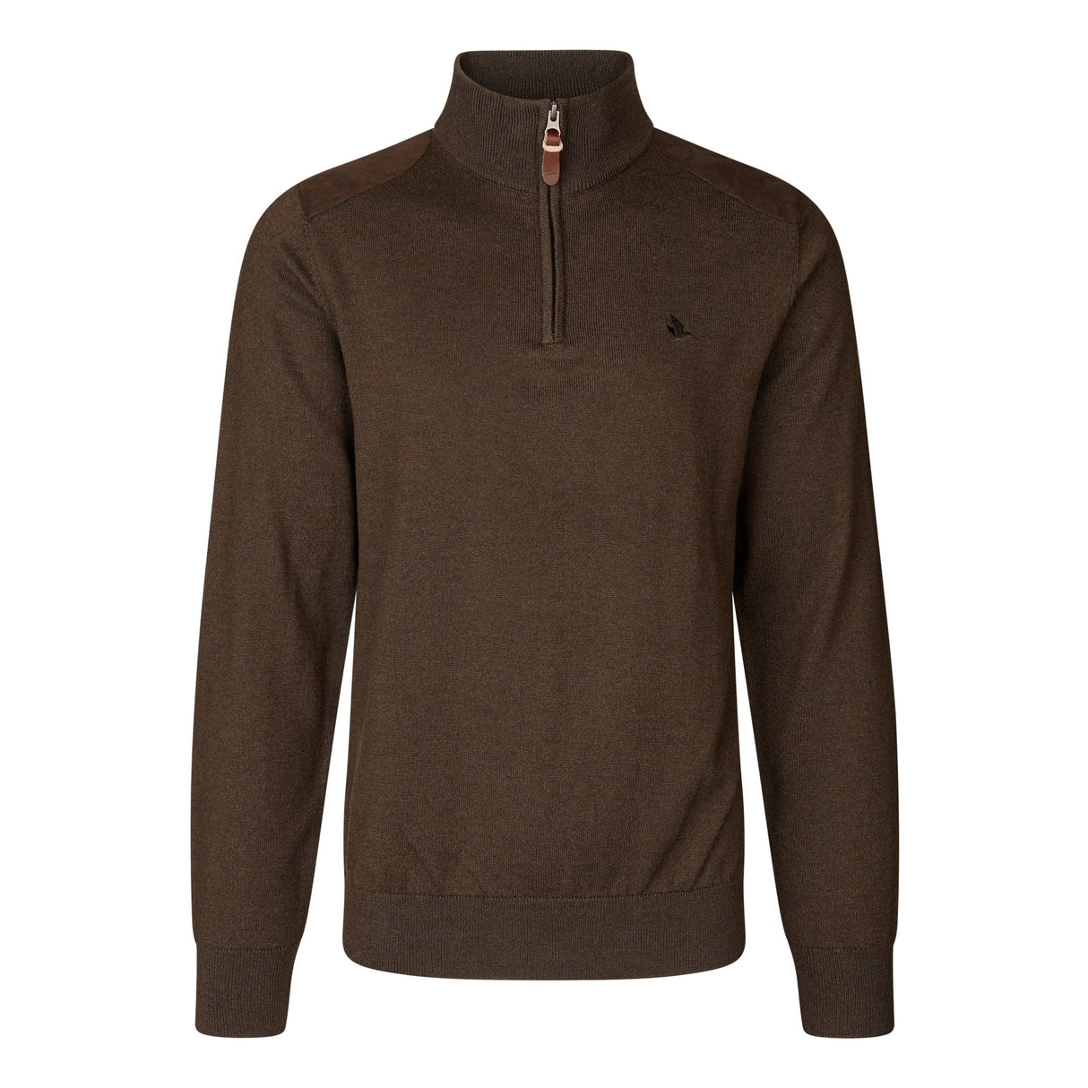 Seeland - Pine Half Zip Sweater // Dark Brown