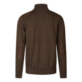 Seeland - Pine Half Zip Sweater // Dark Brown