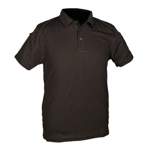 Mil-Tec - Tactical Quickdry Herre Polo T-shirt // Sort fra Mil-Tec - billede nr. 1 hos GrejFreak.dk