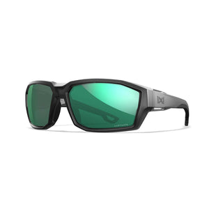 Wiley X - Alpine Captivate Ballistiske Solbriller // Transparent Stel - Pol Grøn Tungsten Mirror
