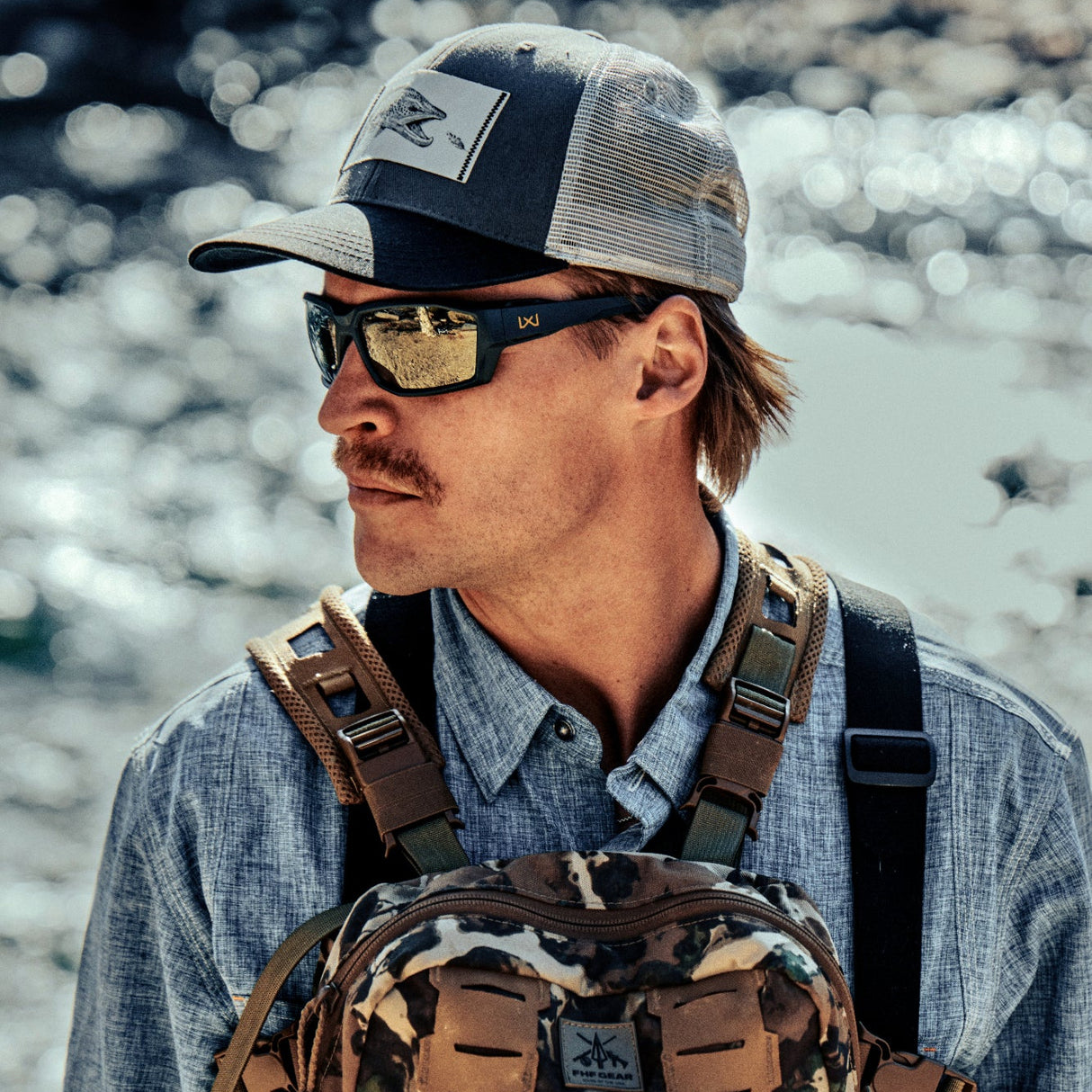 Wiley X - Alpine Captivate Ballistiske Solbriller // Tan Stel - Pol Tungsten Mirror