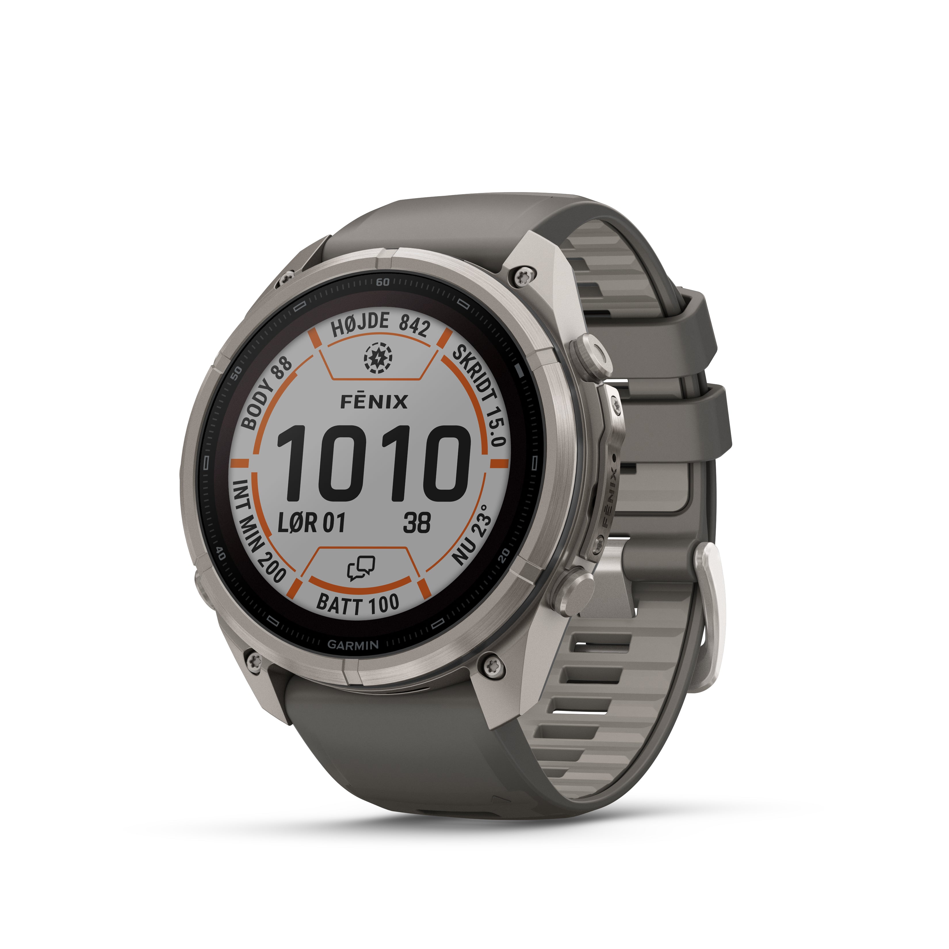 Garmin - Fenix 9 Pro inReach Solar 51 mm // Titanium Pebble Grey