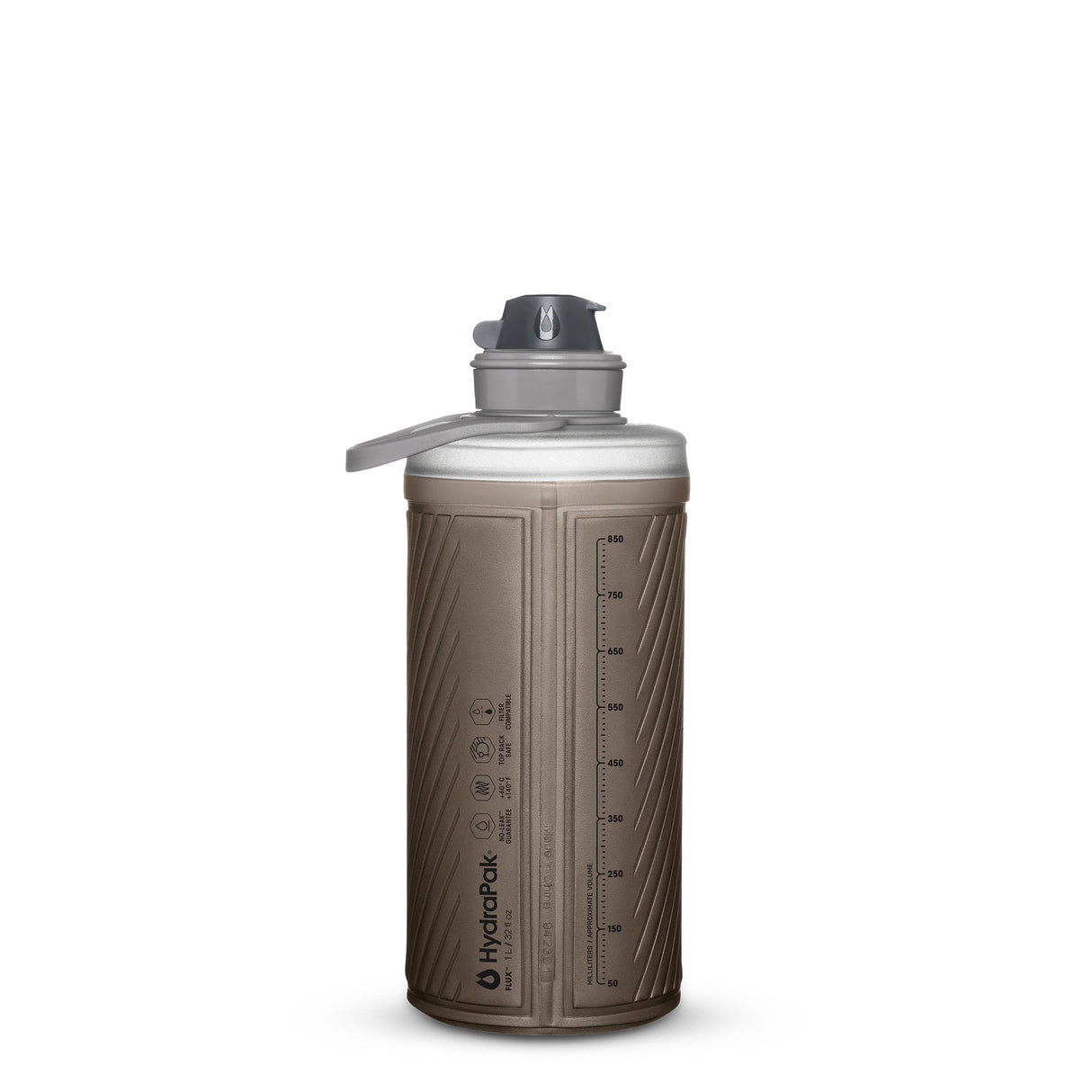 Hydrapak - Flux Vandflaske 1L // Mammoth Grey